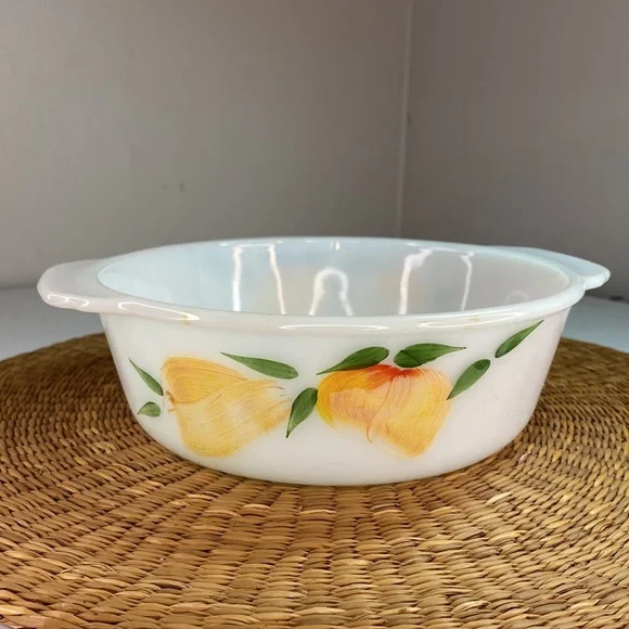Fire King Kitchen Vintage Fire King Bowl Casserole Fruit